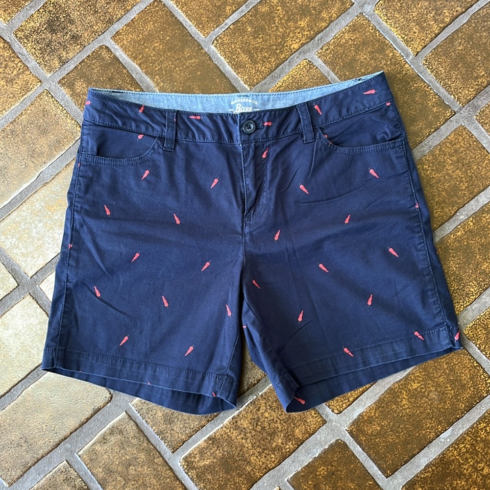 G.H. Bass & Co. Navy Blue Women's Shorts with Red Accents